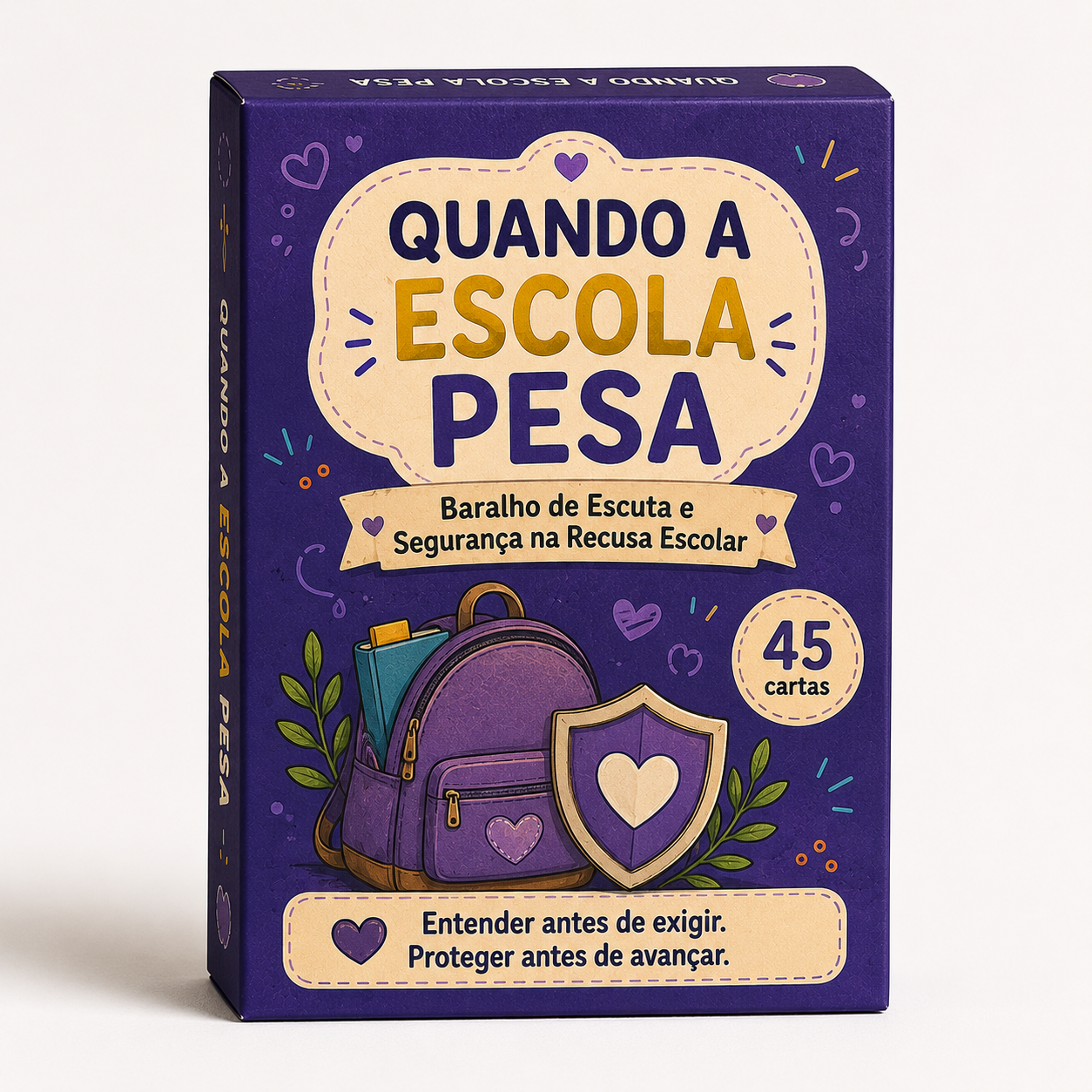 Caixa do baralho Quando a Escola Pesa